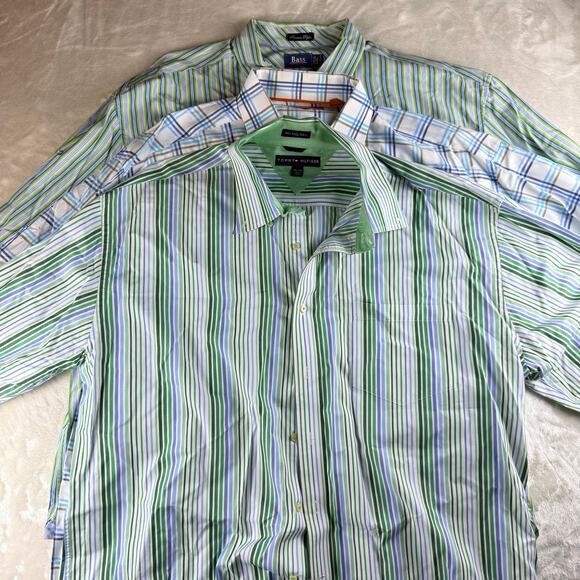 Men's Long Sleeve Button Down Shirt XXL | Tommy Hilfiger, Bass, Sette Ponti - Picture 1 of 13
